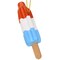 Tree Buddees Retro Patriotic Red White and Blue Popsicle Christmas Ornament